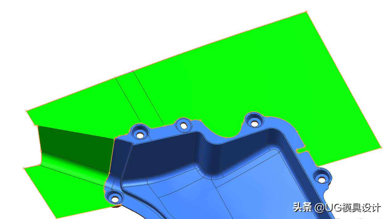 UG模具设计：汽车模曲面分型面的创建技巧的图10